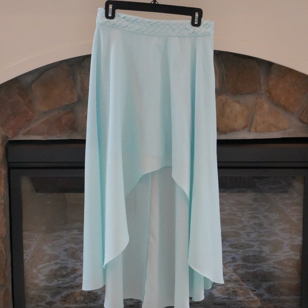 Ark and Co Light Blue High Low Skirt